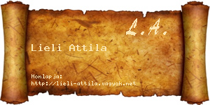 Lieli Attila névjegykártya